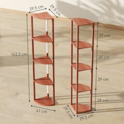 Rackhams Corner Floor Lamp with Dimmable Warm White LED Light, Brown - Brown - Yes, built-in LED - MDF - thumbnail 5