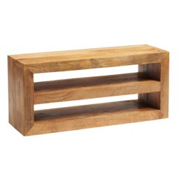 Rackhams Logan Light Mango Open Media Unit - 107 cm - 48 cm - Wood - thumbnail 2
