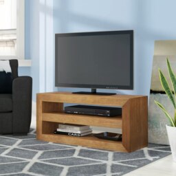 Rackhams Logan Light Mango Open Media Unit - 107 cm - 48 cm - Wood - thumbnail 1