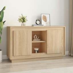 Rackhams Sideboard Sonoma Oak 102x35x60 cm Engineered Wood - Brown - Engineered wood