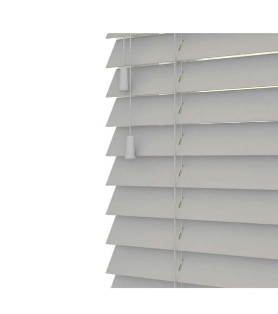 Rackhams Relaxed Grey Wooden Venetian Blinds With Strings (130cm drop) - 150cm - image 1