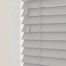 Rackhams Relaxed Grey Wooden Venetian Blinds With Strings (130cm drop) - 150cm - thumbnail 3
