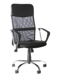 Rackhams Orlando Mesh Office Chair with Wheels in Black - Black - thumbnail 2