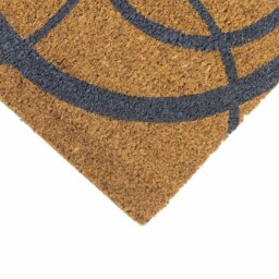 Rackhams Eco-Friendly Latex Backed Coir Entrance Doormat, 40x70cm - Grey Circles - 1 - Brown - thumbnail 3