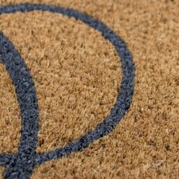 Rackhams Eco-Friendly Latex Backed Coir Entrance Doormat, 40x70cm - Grey Circles - 1 - Brown - thumbnail 4