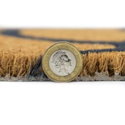 Rackhams Eco-Friendly Latex Backed Coir Entrance Doormat, 40x70cm - Grey Circles - 1 - Brown - thumbnail 5