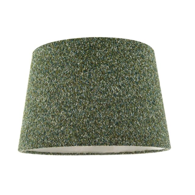 Rackhams Forest and Sage Green Textured Wool Fabric Lamp Shade with Cream Inner - image 1