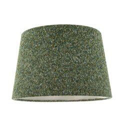 Rackhams Forest and Sage Green Textured Wool Fabric Lamp Shade with Cream Inner