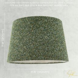 Rackhams Forest and Sage Green Textured Wool Fabric Lamp Shade with Cream Inner - thumbnail 6