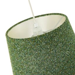 Rackhams Forest and Sage Green Textured Wool Fabric Lamp Shade with Cream Inner - thumbnail 5