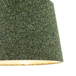 Rackhams Forest and Sage Green Textured Wool Fabric Lamp Shade with Cream Inner - thumbnail 4