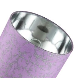 "Rackhams Modern Soft Lilac Cotton Fabric 10"" Shade with Silver Foil Floral Decoration" - thumbnail 3
