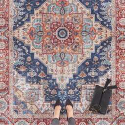 Rackhams Oriental Sylla Indigo-Blue Rug - 80X200 cm - thumbnail 3