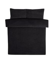 Rackhams Sparkle Teddy Fleece Duvet Cover With Pillowcases - Charcoal - Single (135cm x 200cm) - thumbnail 5