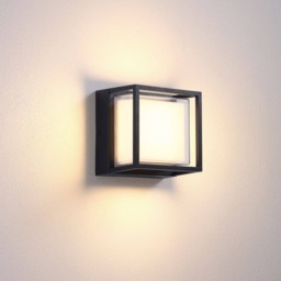 Rackhams 12 Watt Black Square Outside Wall Light - thumbnail 2