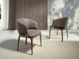 Rackhams Dark Mink Leatherette Chair 4108 - thumbnail 3