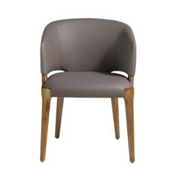 Rackhams Dark Mink Leatherette Chair 4108 - thumbnail 2