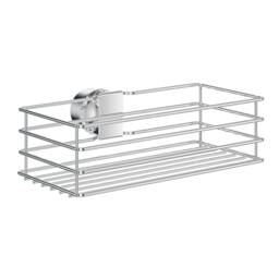 Rackhams Polished Chrome Stainless Steel Shower Basket for Shower Riser Rail - thumbnail 1