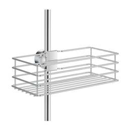 Rackhams Polished Chrome Stainless Steel Shower Basket for Shower Riser Rail - thumbnail 2