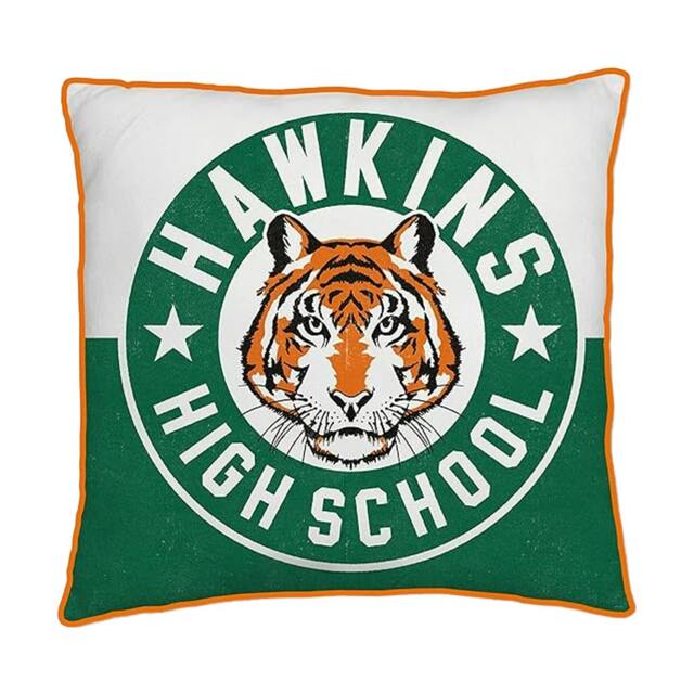 Rackhams Tigers Square Filled Cushion - Green/White/Orange - 40cm x 40cm - Green/White/Orange - 100% Polyester - image 1