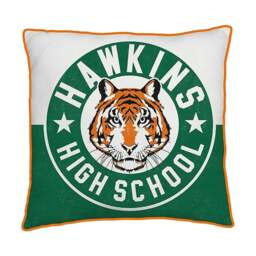 Rackhams Tigers Square Filled Cushion - Green/White/Orange - 40cm x 40cm - Green/White/Orange - 100% Polyester - thumbnail 2