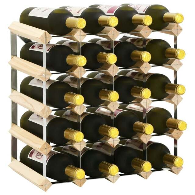 Rackhams Wine Rack for 20 Bottles Solid Pinewood