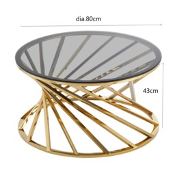 Rackhams Jasmine Coffee Table - Gold - thumbnail 3
