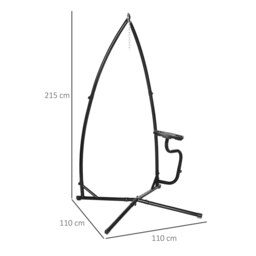 Rackhams Hammock Chair Stand Only Heavy Duty Metal C-Stand Indoor or Outdoor - thumbnail 5