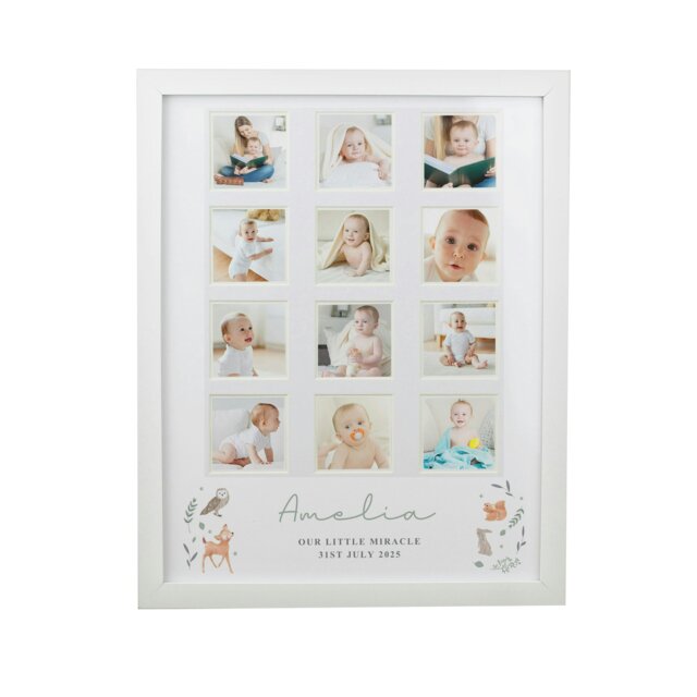 Rackhams Personalised Woodland Animal White Multi Photo Frame - image 1