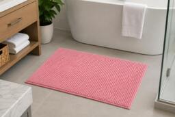 Rackhams Noodle Bath Mats - Dusky Pink - 40x60cm - thumbnail 1