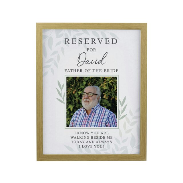 Rackhams Personalised Reserved For Photo Upload Oak Poster Frame - image 1