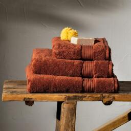 Rackhams Burnt Orange Luxury Egyptian Cotton Hand Towel - 2 Pack - thumbnail 5