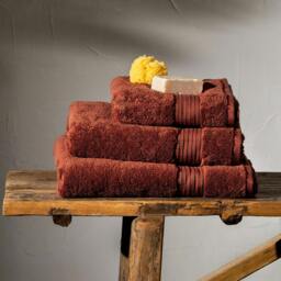 Rackhams Burnt Orange Luxury Egyptian Cotton Hand Towel - 2 Pack - thumbnail 3