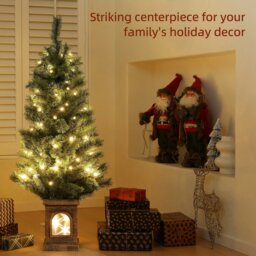 Rackhams 4ft Artificial Christmas Tree with 80 Warm White LED Lights Remote - thumbnail 4