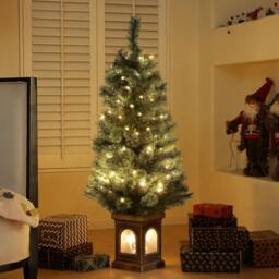 Rackhams 4ft Artificial Christmas Tree with 80 Warm White LED Lights Remote
