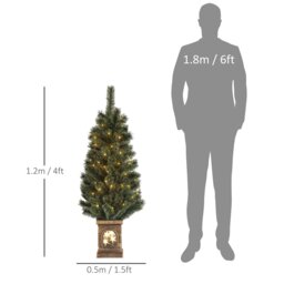 Rackhams 4ft Artificial Christmas Tree with 80 Warm White LED Lights Remote - thumbnail 6