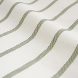 Rackhams Hampton Stripe 200 Thread Count Cotton Reversible Duvet Cover Set Green - Single - Green - thumbnail 5