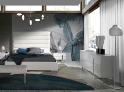 Rackhams White Wood and Chromed Steel Sideboard 3052 - thumbnail 4
