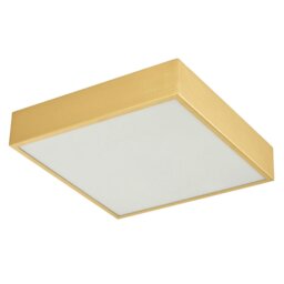Rackhams Modern 25w LED Flush Square Ceiling Light in Brushed Gold with Opal Diffuser - thumbnail 2