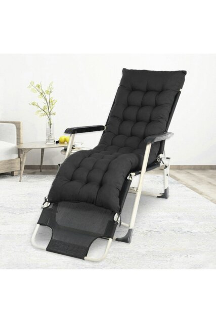 Rackhams 160*50cm Chic Recliner Garden Seat Cushion - Black - image 1