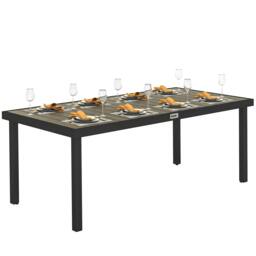 Rackhams Garden Dining Table for 8, Aluminium Frame for Patio, Brown - thumbnail 2