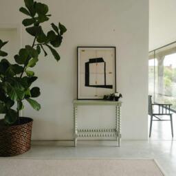 Rackhams Cromwell Bobbin Design Small Console table - Linen, Cream - thumbnail 4