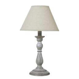Rackhams Augusta Column Table Lamp (UK Plug) - Grey - 31cm x 12cm x 12cm - Grey - 100% Mixed - thumbnail 1
