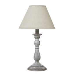Rackhams Augusta Column Table Lamp (UK Plug) - Grey - 31cm x 12cm x 12cm - Grey - 100% Mixed - thumbnail 2