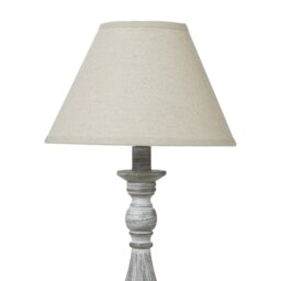 Rackhams Augusta Column Table Lamp (UK Plug) - Grey - 31cm x 12cm x 12cm - Grey - 100% Mixed - thumbnail 3