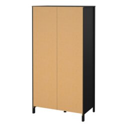 Rackhams Madrid Wardrobe with 1 door + 1 mirror door + 2 drawers Matt Black - Black - Malemine - 1 - thumbnail 4