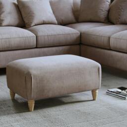 Rackhams Brentwood Footstool - Beige - thumbnail 1