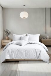 Rackhams Plain Dyed Easy Care Polycotton Duvet Cover And Pillowcase/s Set Bed Linen - Silver - Single - thumbnail 2