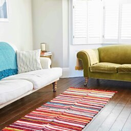 Rackhams Multicoloured Recycled Rag Rug - Small - thumbnail 5