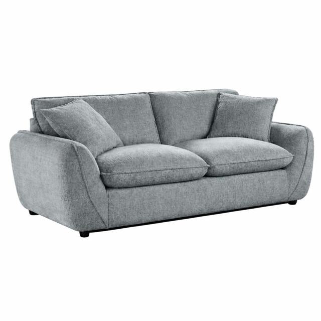 Rackhams Berti Beige or Grey Fabric 2 Seater Sofa - Grey - image 1